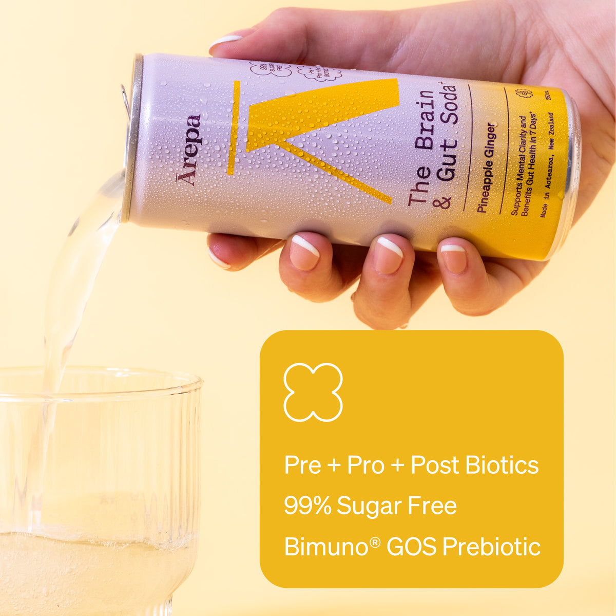 The Brain & Gut Soda⁺ Pineapple Ginger