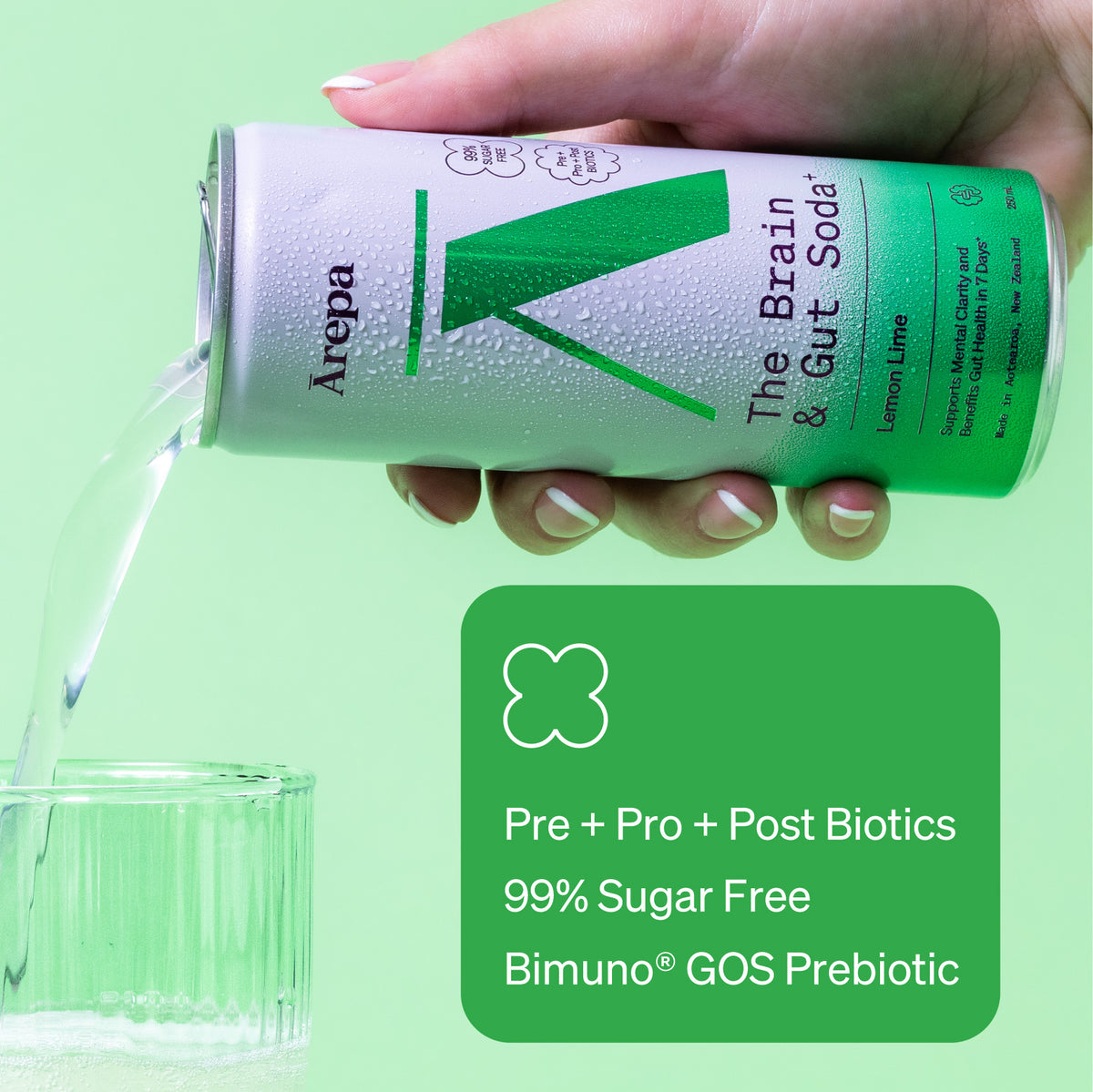 The Brain & Gut Soda⁺ Lemon Lime