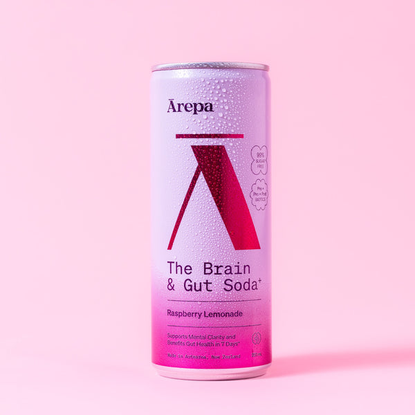 The Brain & Gut Soda⁺ Raspberry Lemonade - Drink Ārepa