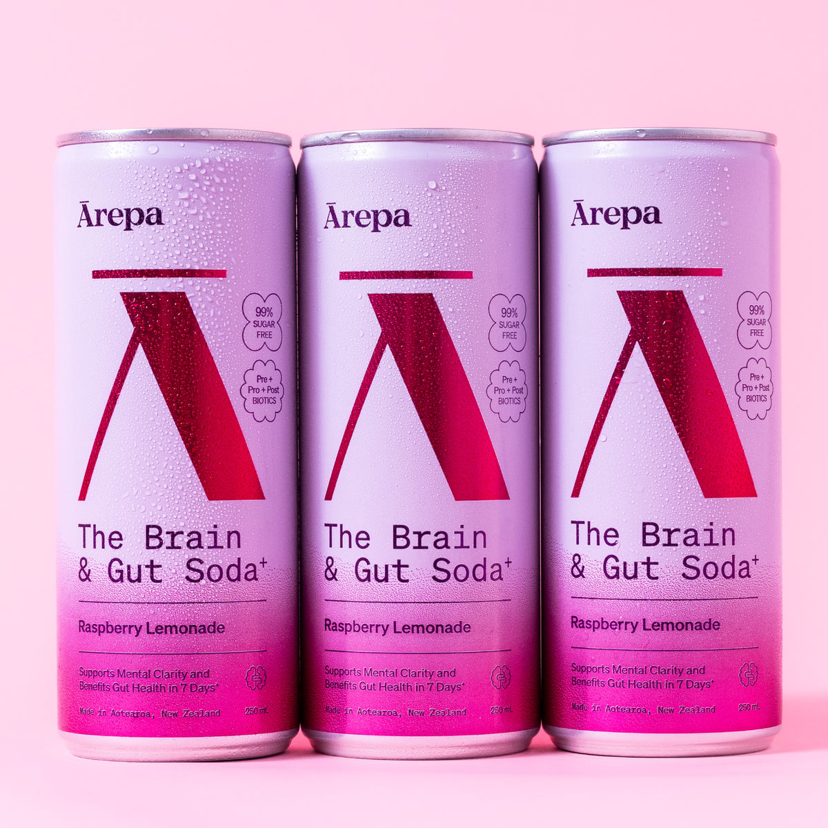 The Brain & Gut Soda⁺ Raspberry Lemonade - Drink Ārepa