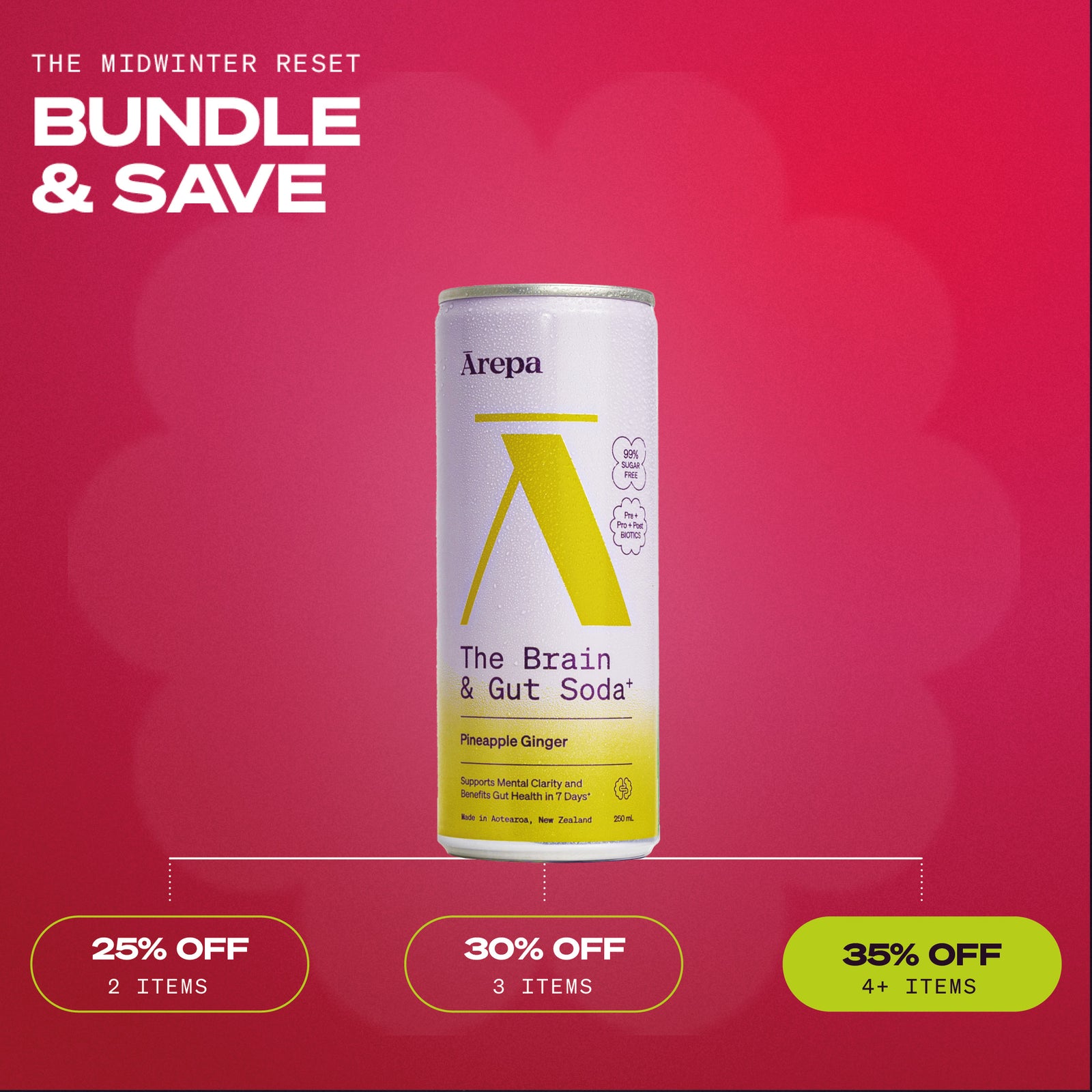SALE - The Brain & Gut Soda⁺ Pineapple Ginger